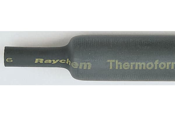 Product image for TE Connectivity Heat Shrink Tubing, Black 5mm Sleeve Dia. x 1.2m Length 2:1 Ratio, ZHTM Series