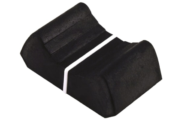 Product image for BLACK 2 SLOT NYLON SLIDER KNOB,26X15MM