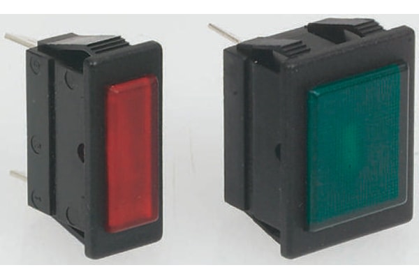 Product image for 30X11MM AMB NEON PANEL INDICATOR,230VAC