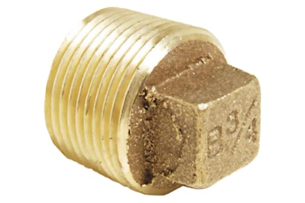 Product image for Bronze plain plug,3/4in BSPT M