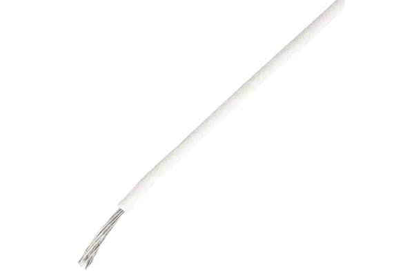 Product image for White single wall equipment wire,24awg