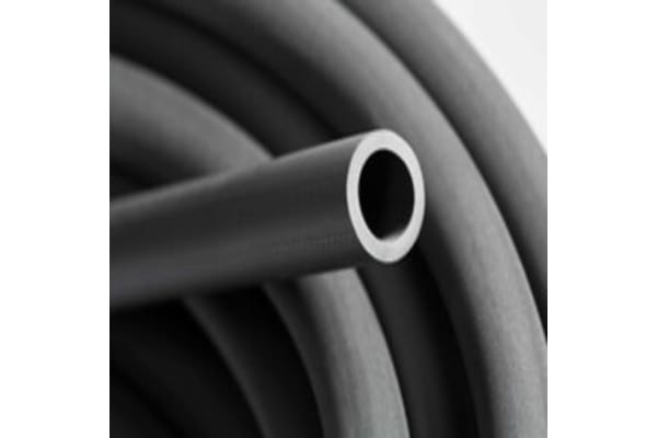 Product image for Saint Gobain Fluid Transfer Nitrile Rubber Flexible Tubing, Black, 8mm External Diameter, 50m Long, 21mm Bend Radius,