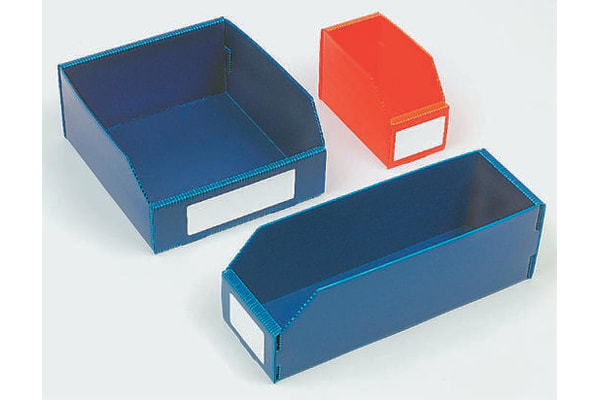 Product image for Twinwall polypropylene bin red, 300x100