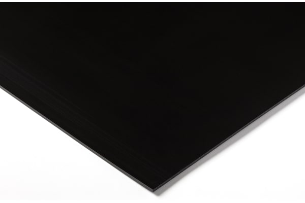 Product image for Black polyethylene sheet,1000x500x3mm