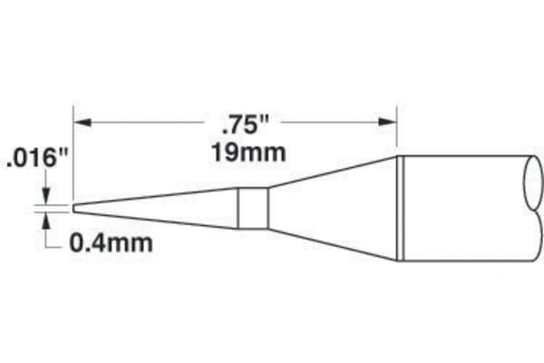 Product image for TIP, CONICAL FOR SP200 STATION, 0.4MM