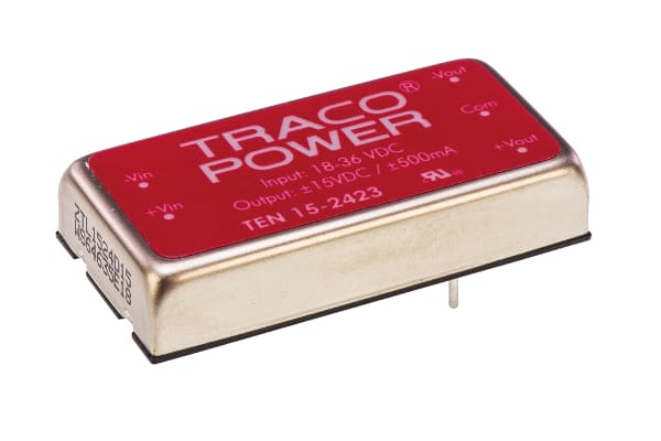 Product image for TEN15-2423 REGULATED DC-DC,+/-15V 15W