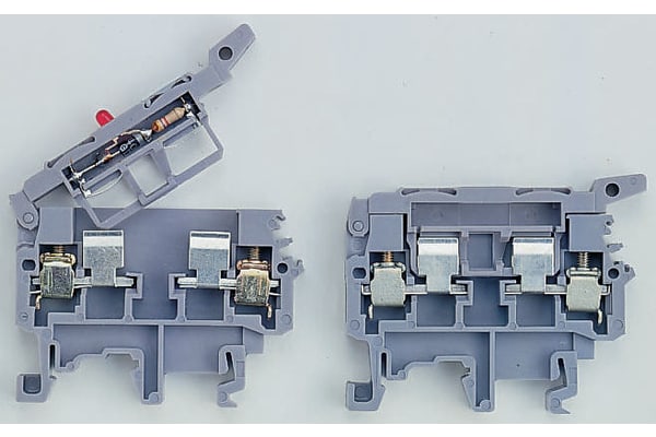 Product image for LEVER-ACTION DIN RAIL FUSE TERMINAL