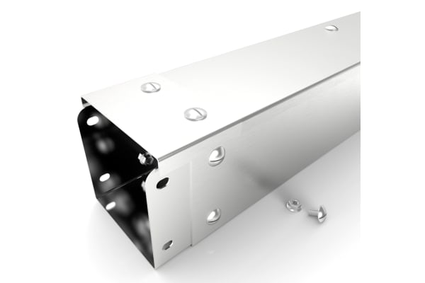 Product image for Stainless steel trunking, 75x75mm x 3m