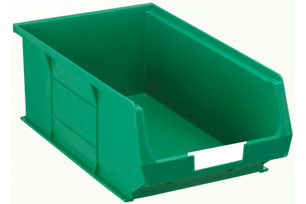 Product image for Green polyprop storage bin,205x350x130mm