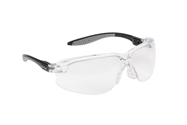 Product image for Bolle Axis Anti-Mist UV Safety Glasses, Clear Polycarbonate Lens, Scratch Resistant, Vented