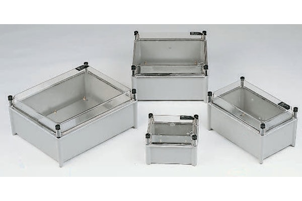 Product image for IP66 enclosure w/clear lid,370x300x175mm