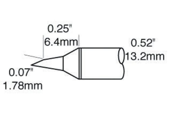 Product image for BEVEL TIP 60DEG,1.78MM