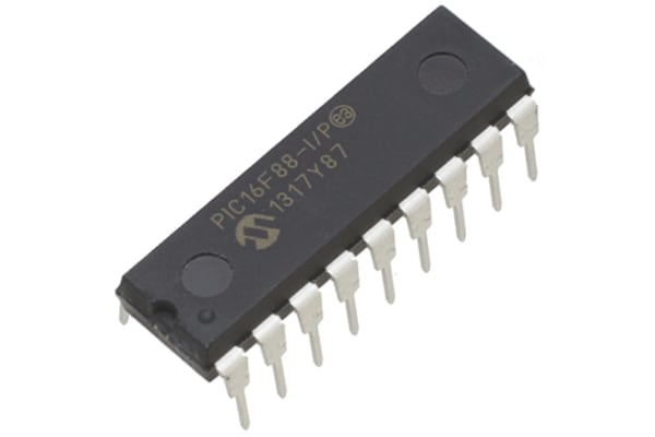 Product image for Microcontroller,PIC16F88-I/P 20MHz