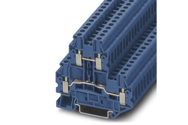 Product image for 2 level 2,5mm screw terminal - blue