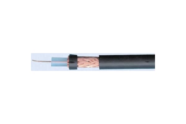 Product image for CABLE COAX RG59 B/U PVC BLACK 100M