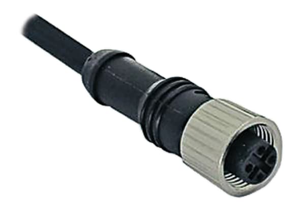 Product image for M12 cable, female to wire, 3 way, SR 5m