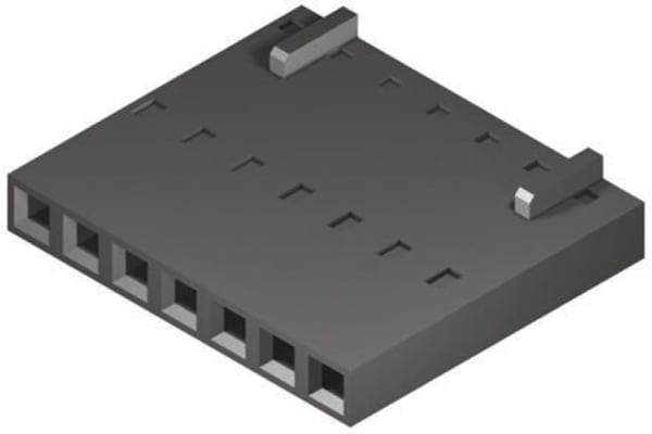 Product image for Housing 2.54mm SL crimp,D,back ribs,5w