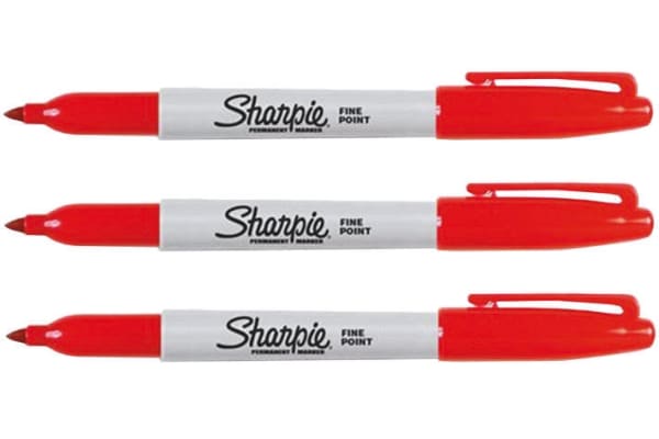 Product image for SHARPIE PEN FINE MARKER RED 12 TUCK