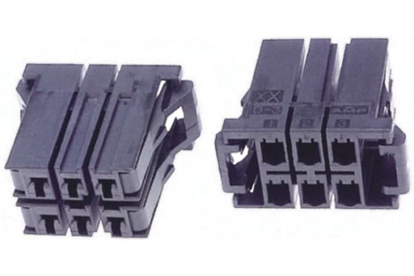 Product image for TE Connectivity, Dynamic 3000 Female Connector Housing, 5.08mm Pitch, 20 Way, 2 Row