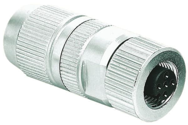 Product image for CIRCULAR CONNECTOR M12-L STRAIGHT 4P F