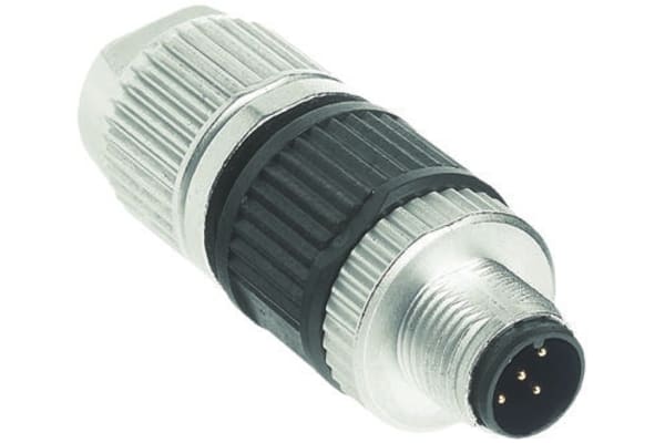 Product image for CIRCULAR CONNECTOR M12-L STRAIGHT 3P M