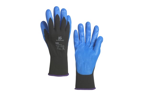 Product image for G40 BLUE/BLACK NITRILE* GLOVES / 10