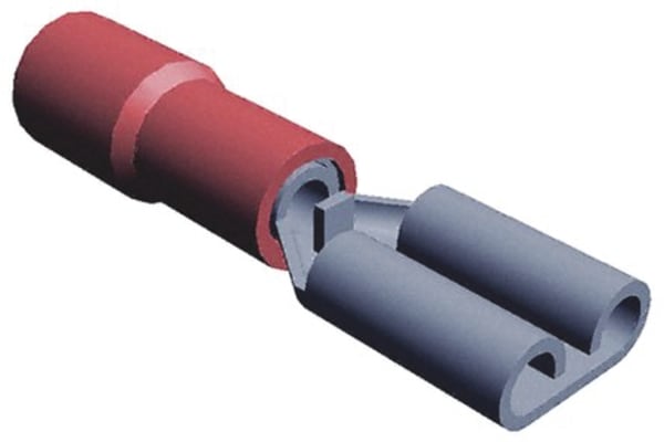 Product image for RECEPTACLE TERMINAL, PIDG FASTON 187,RED