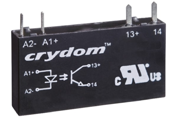 Product image for Sensata / Crydom 0.1 A Solid State Relay, Zero Cross, PCB Mount, 48 V dc Maximum Load