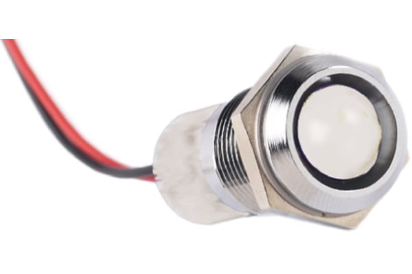 Product image for 14mm prominent chrome LED wires,3col 24V