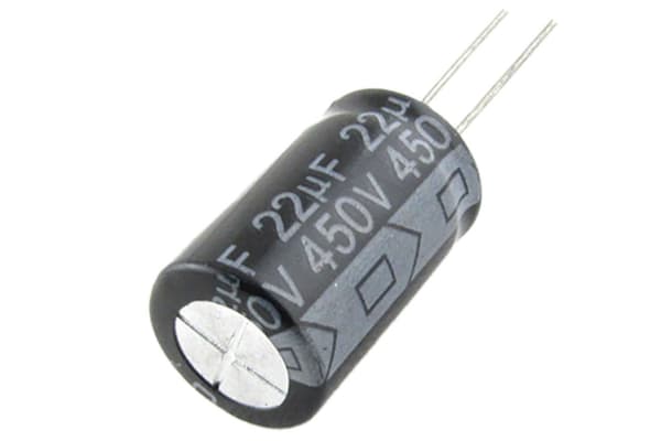 Product image for CAPACITOR AL 105DEG 22UF 450V 16X20