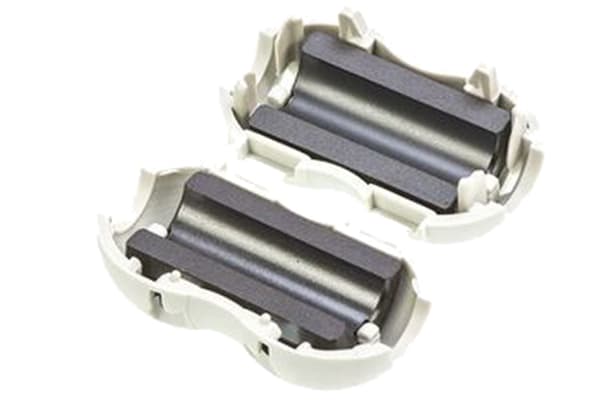 Product image for Wurth Elektronik Openable Ferrite Sleeve, 24 x 24 x 39.2mm, For EMI Suppression, Apertures: 1, Diameter 8.5mm