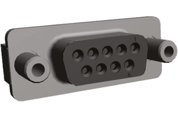 Product image for RECEPTACLE PCB STRAIGHT 9 WAY AMPLIMITE