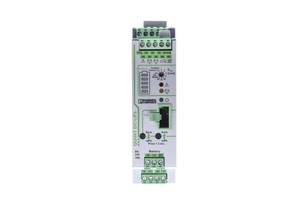 Product image for Phoenix Contact DIN Rail UPS Uninterruptible Power Supply, 24V dc Output, 240W - DC