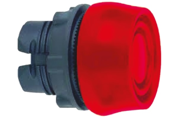Product image for FLUSH RED P/BUTTON,BLACK SIL. BOOT IP66