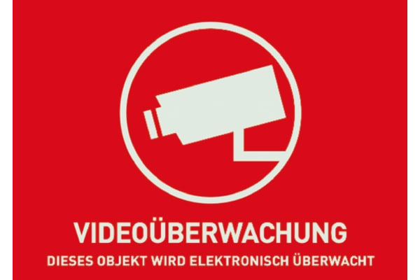 Product image for STICKER CCTV W/O LOGO (GER), 148X105MM