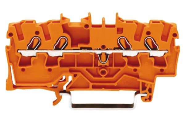 Product image for DIN rail terminal 4x2.5mm2 orange