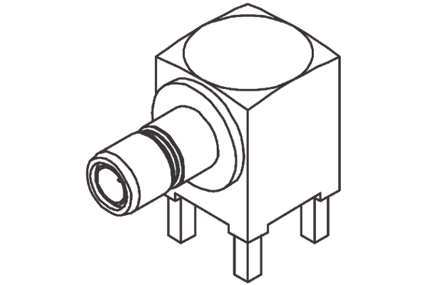 Product image for SMB Jack PCB 90deg