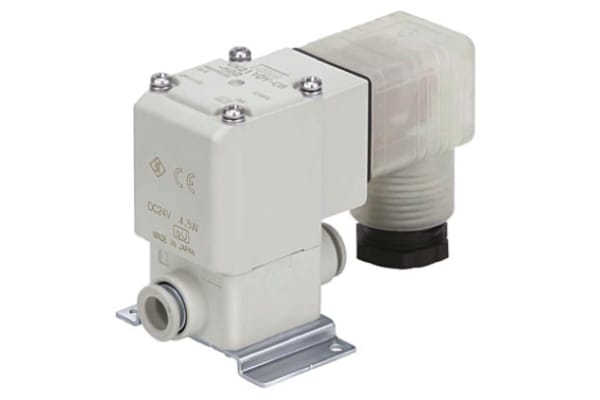 Product image for 2 port solenoid valve, 6mm, 24Vdc, NBR