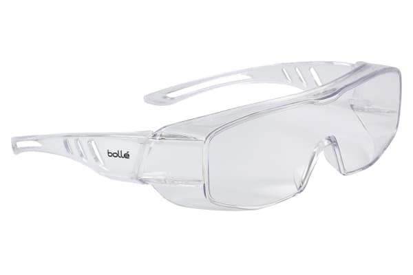 Product image for Bolle Overlight Anti-Mist UV Safety Goggles, Clear Polycarbonate Lens, Scratch Resistant, Vented