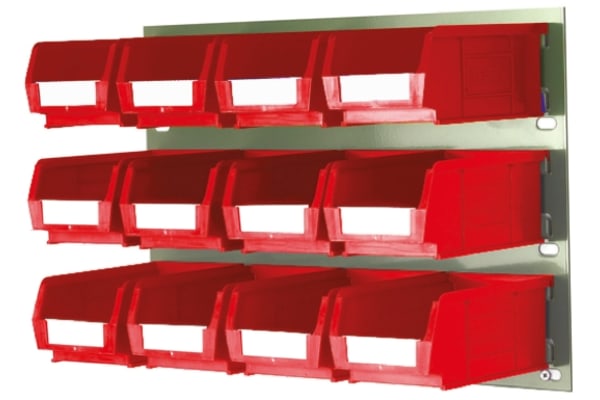 Product image for 12 x Red Storage Bin & Louvre Panel Kit