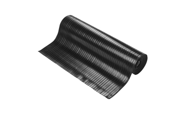 Product image for COBA Black Anti-Slip Rubber Mat With Solid Surface Finish 10m (Length) 900mm (Width) 3mm (Thickness)