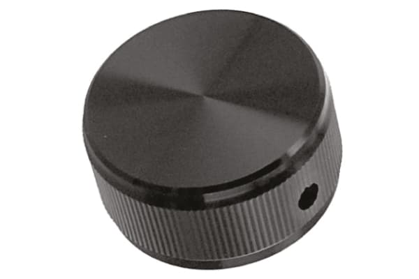 Product image for Knob,1.250in.,StraightKnurl,0.125in.,Blk