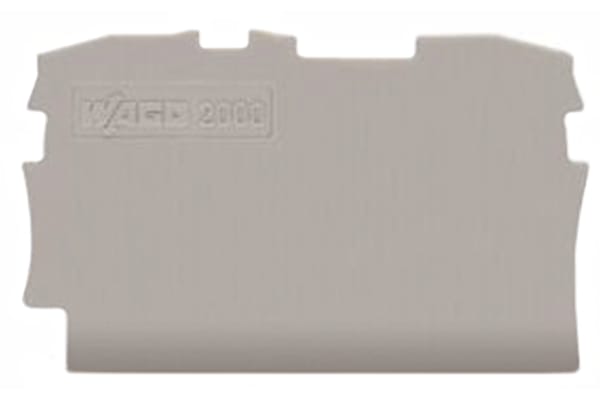 Product image for END PLATE FOR 2X1MM TERMINAL GREY