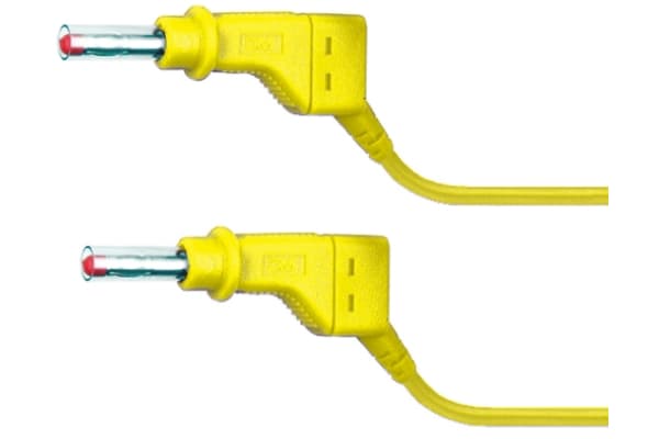 Product image for 4mm test lead, yellow,2m