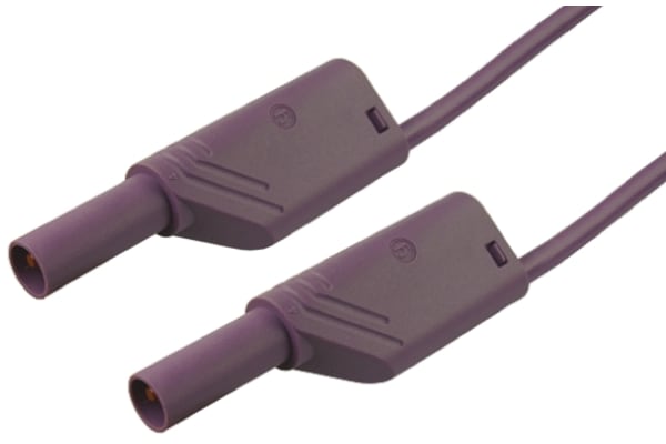 Product image for 4mm safety test lead,100cm,violet,32A