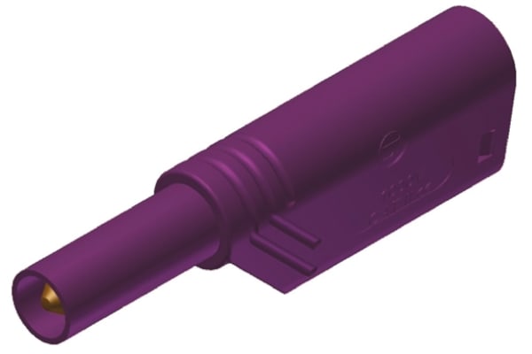 Product image for 4mm stackable safety plug,violet,24A