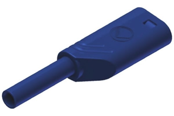 Product image for 2mm safety stackable plug,blue,CAT III