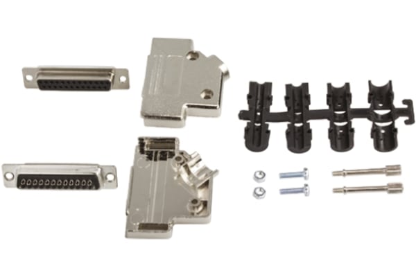 Product image for DSUB SOCKET + METALISED HOOD KIT 25WAY