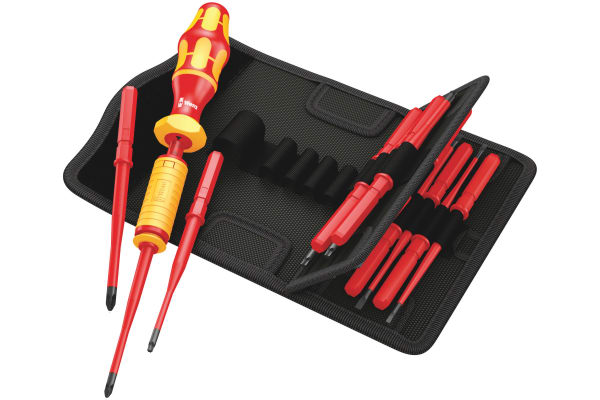 Product image for Wera VDE Phillips, Pozidriv, Slotted, Torx Screwdriver Set 15 Piece