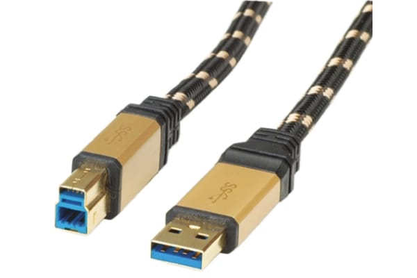 Product image for ROLINE USB 3.0 CABLE TYPE A M - B M 3M